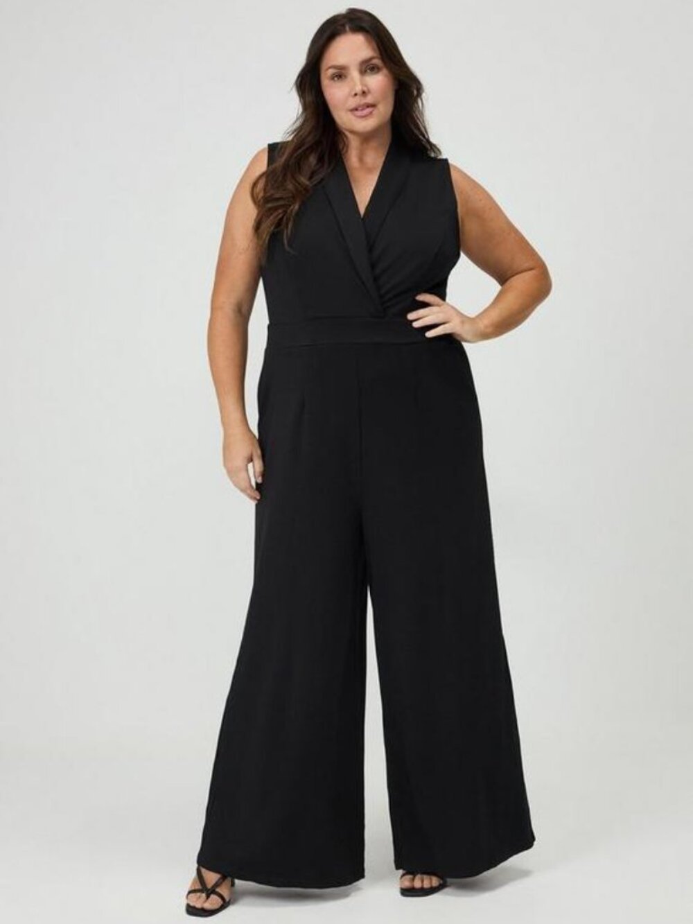 Shawl-Collar Ponte Jumpsuit